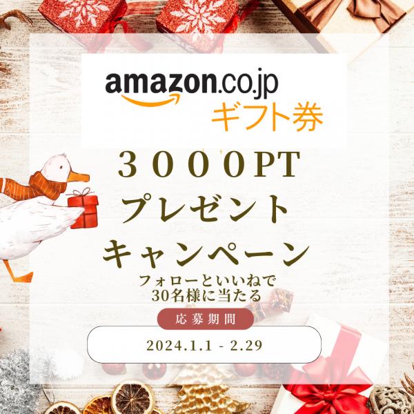 2024年キャンペーン♡新規登録で3000円分のamazonギフトカードプレゼント30名様へ♪