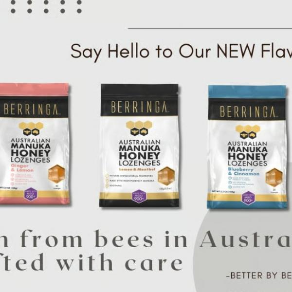 【冬の新作】BERRINGA、MGO900+マヌカハニー使用の"喉から整えるお守りキャンディ"に新フレーバー2種登場♡