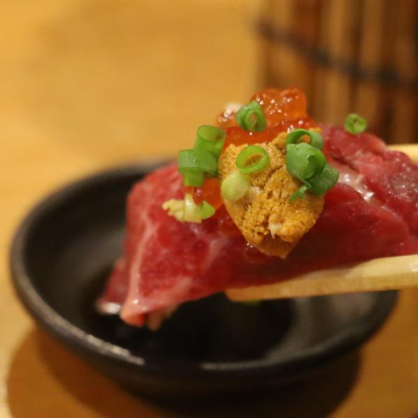 【大阪/梅田】ハズレなし！肉寿司最高〜炭焼きbar心