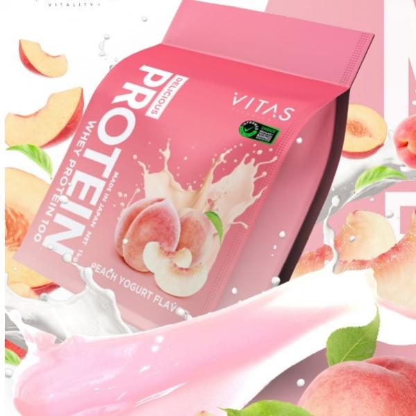 夏にぴったりな新作フレーバー♡VITAS「ピーチヨーグルト風味」プロテインで美味しく栄養補給