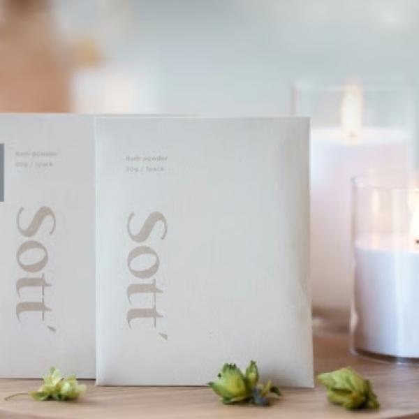 Sott第二弾「眠りに寄り添う入浴剤」がCAMPFIREで先行販売!天然由来成分95%、重炭酸でじんわり温まる◎