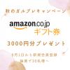 秋キャンペーン♡新規登録で3000円分のamazonギフトカードプレゼント30名様へ♪