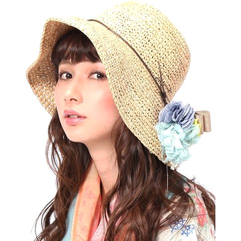 お出かけにワンポイントアイテム♡つば広ハット