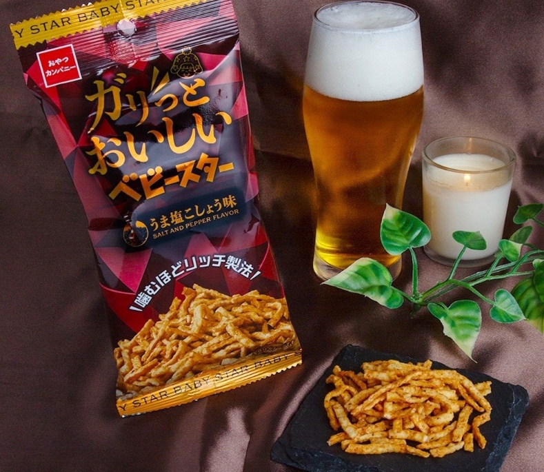 【話題沸騰】65年愛されるベビースターに大人の新作登場✨タラ練り込み「ガリっと」食感が家飲み女子の心を掴む♡