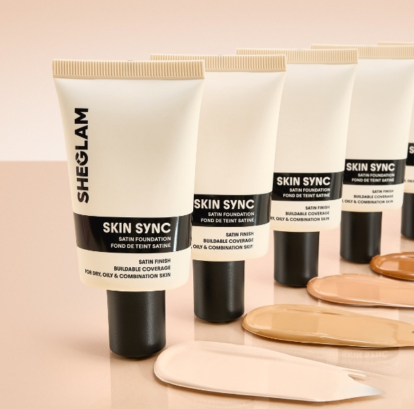 SHEGLAMから36色展開のリキッドファンデーション「Skin Sync Satin Foundation」が新発売。冬の乾燥肌にも使いやすいサテン質感