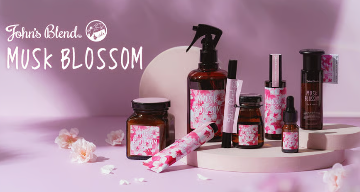 発売7年目の春季限定シリーズが新デザインで登場♡John's Blend「MUSK BLOSSOM」から初のオードトワレが仲間入り◎