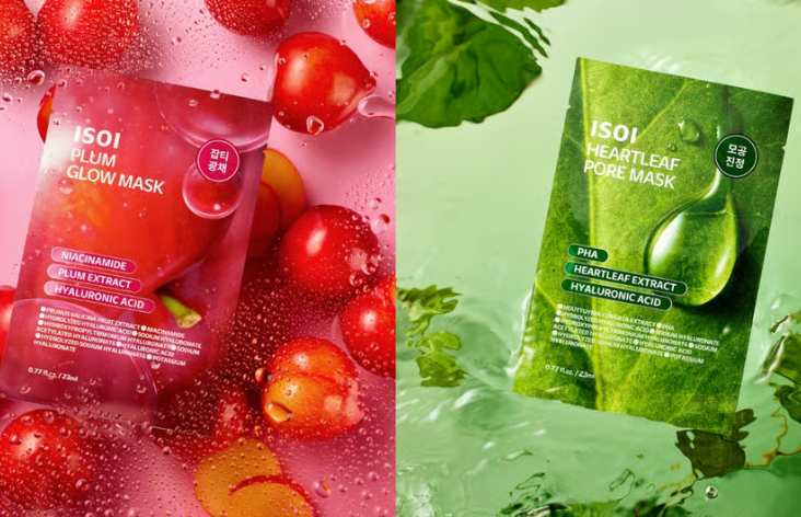 韓国ナチュラルコスメ「ISOI」から肌悩み別シートマスク2種が登場♡