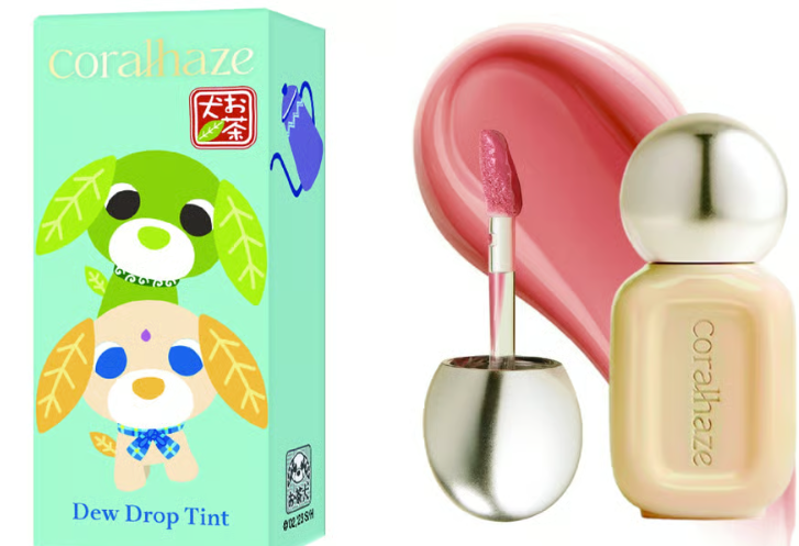 お茶犬×Coralhaze(コーラルヘイズ)のコラボティント登場♪限定4色のデュードロップティントで癒しのメイクを♡