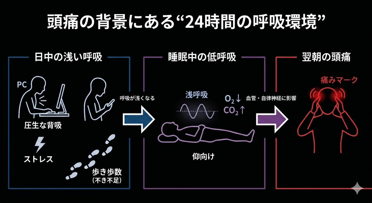 朝の頭痛、原因は「夜の呼吸」にあるかもしれません