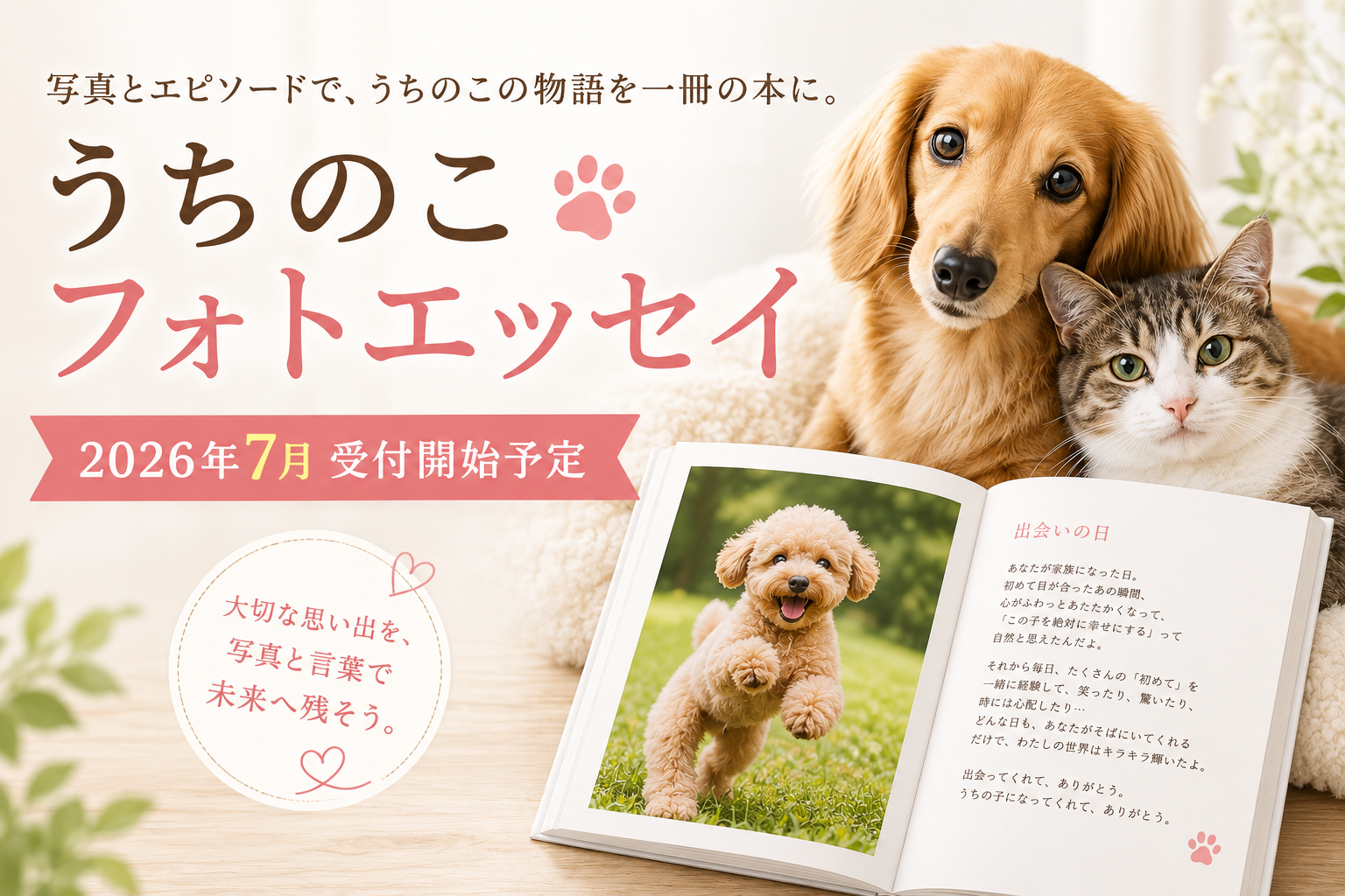 ペットとの日々を一冊の本に。写真＋言葉で残す『うちのこフォトエッセイ』