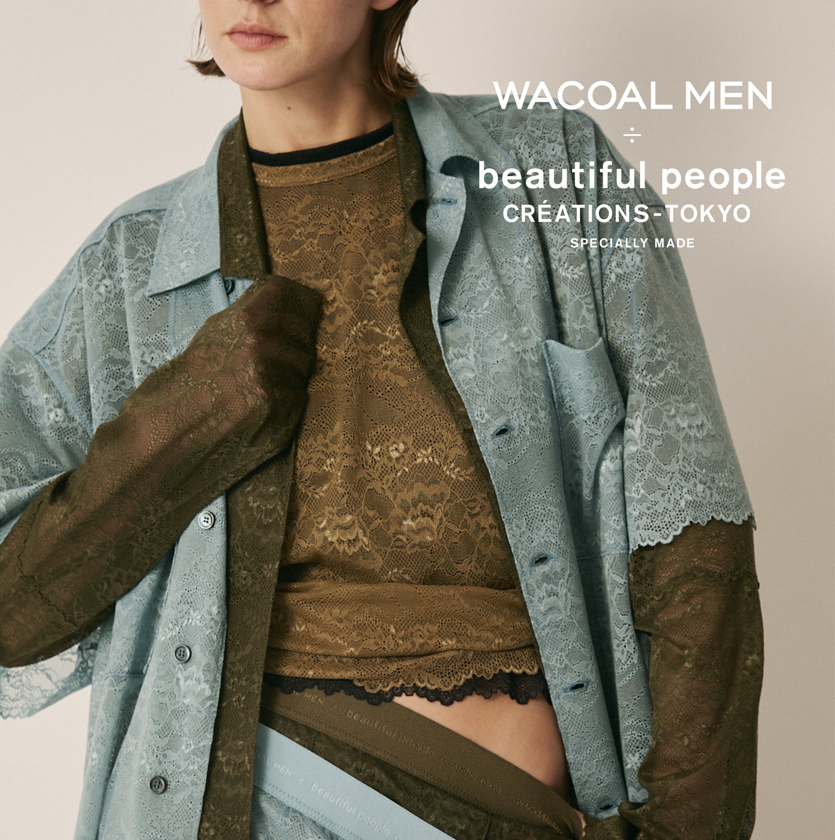 レースがアウターになる夏。WACOAL MEN × beautiful people 第4弾