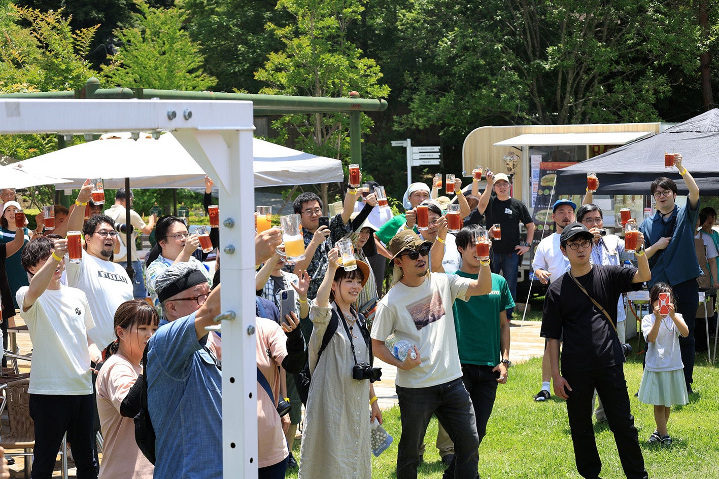 富士山麓で28周年祝う、初出しビール×工場見学×家族で遊べるイベント