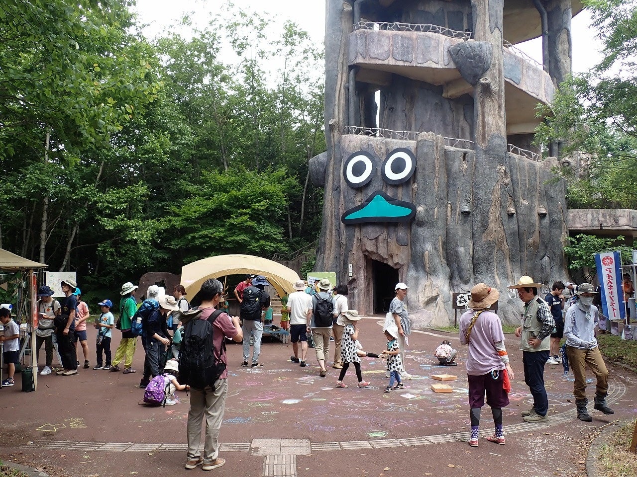 親子で一日遊べる夏のイベント、森の冒険へ