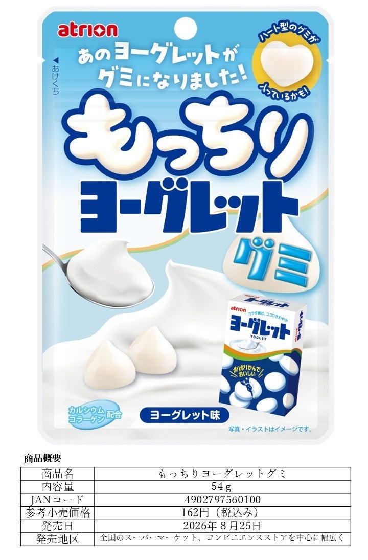 懐かしのヨーグレットが「もっちりグミ」に。レアハート入りのエモかわいい新作