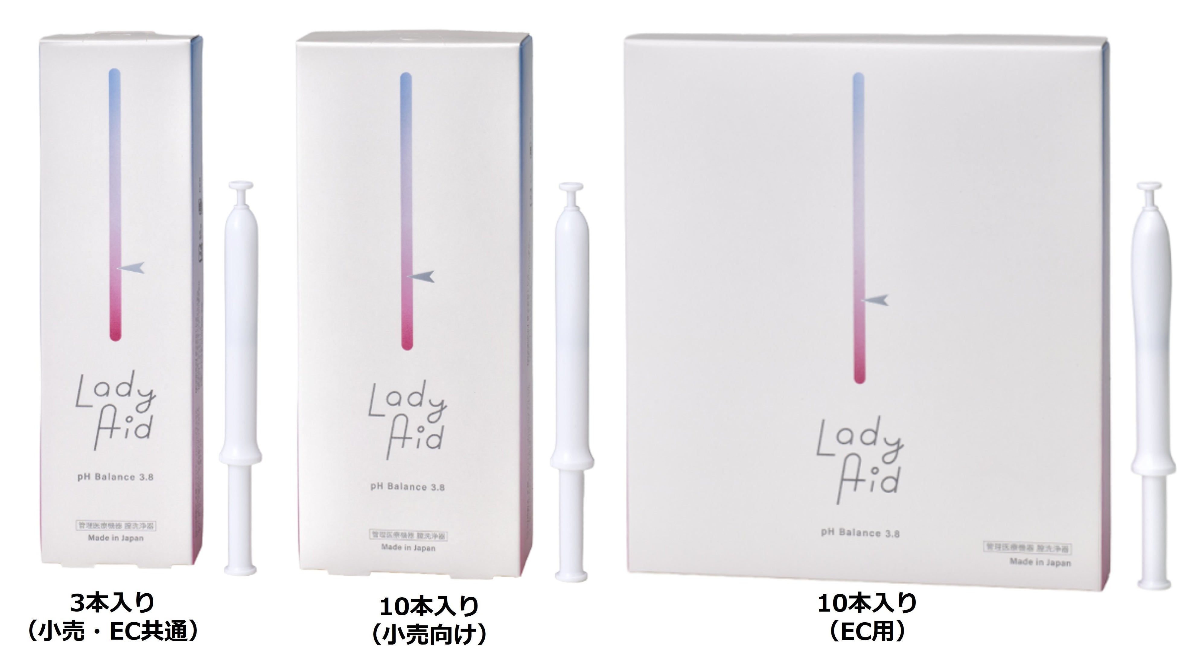 pH3.8の使い切り。レディエイドの膣洗浄器が8月25日