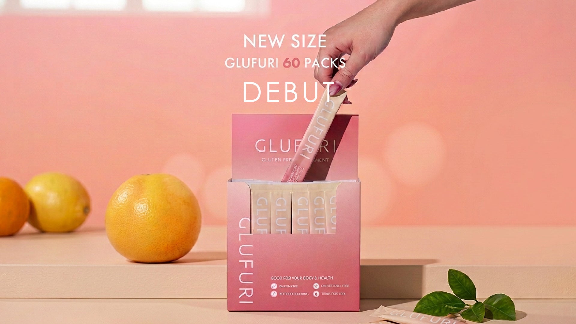 我慢しない食のそばに、GLUFURIの60包