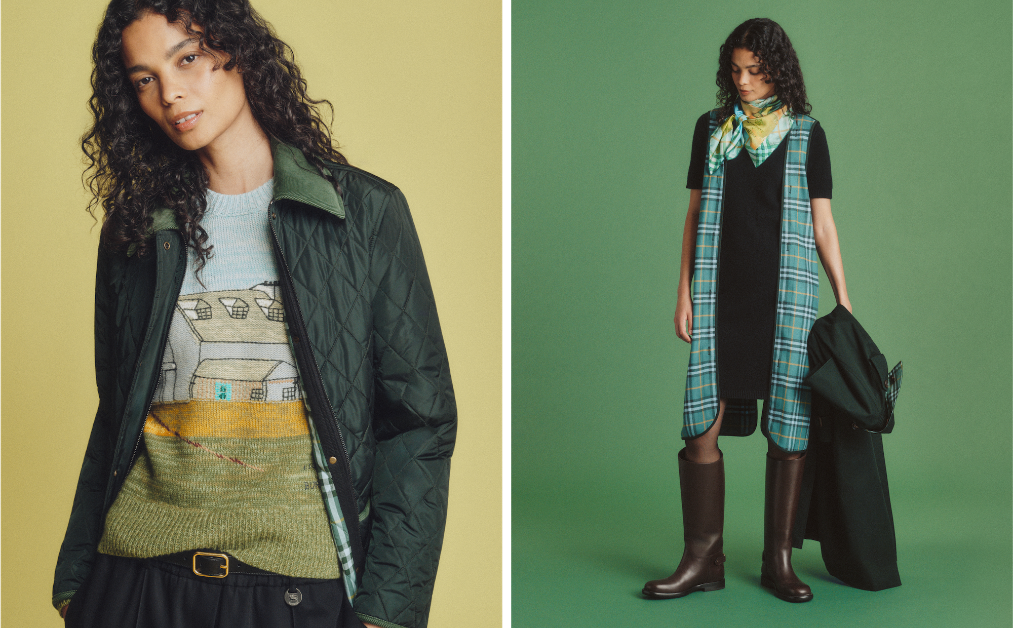 「Highgrove x Burberry」国王陛下の水彩画とベイグリーンのチェック