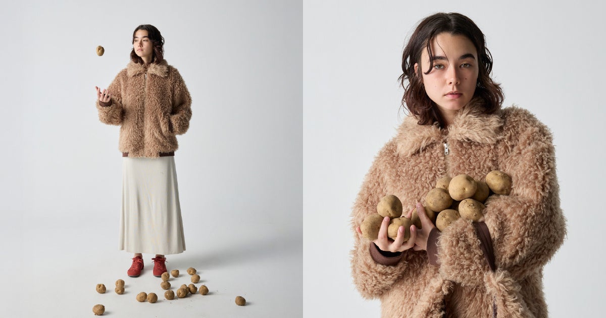 ECOALFから、植物由来のファー「Bio Fur」のジャケットとバッグ