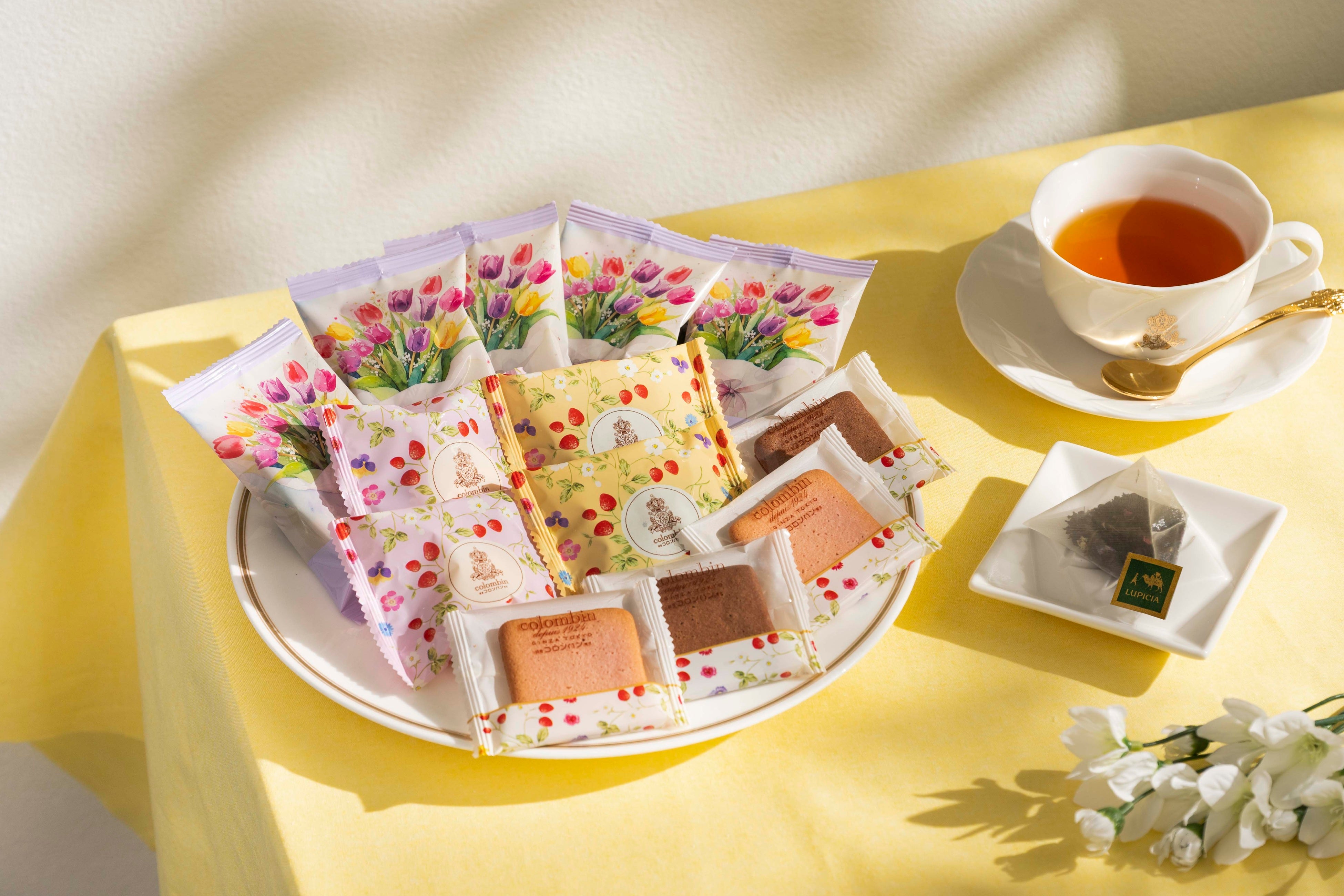 コロンバン『Dear My Tea Time』、ルピシアのオリジナルティー入りギフト