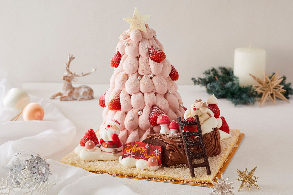 クリスマスストロベリーツリーケーキ