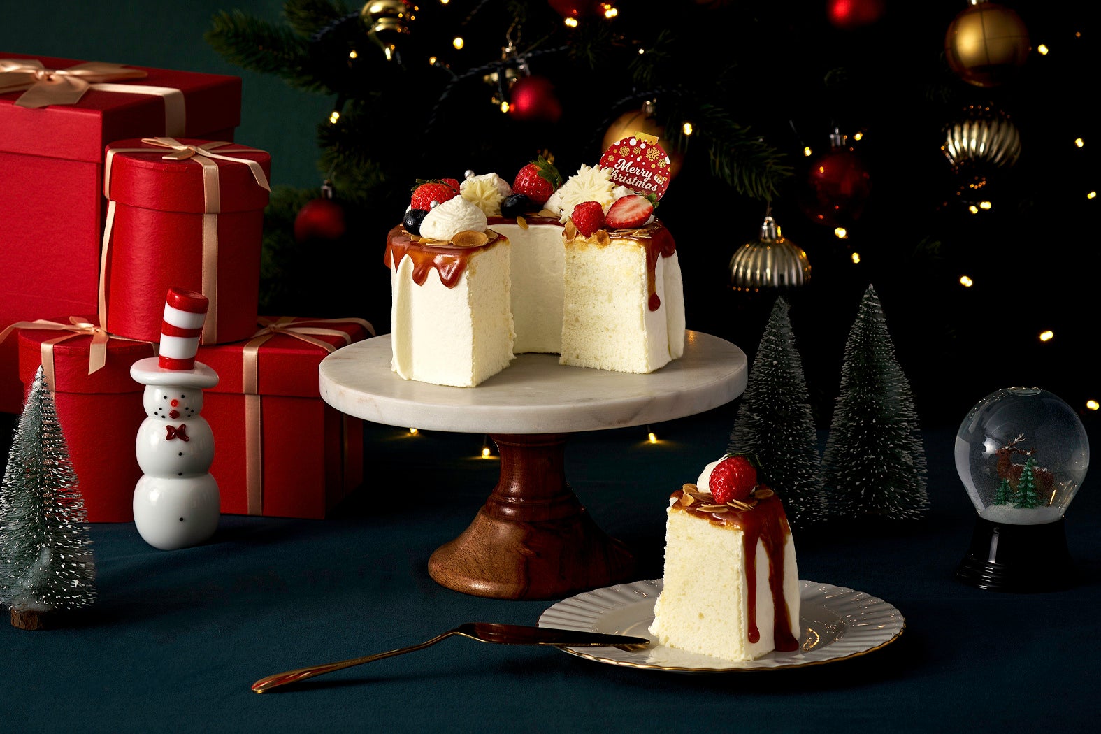 生キャラメルXmasシフォンケーキ