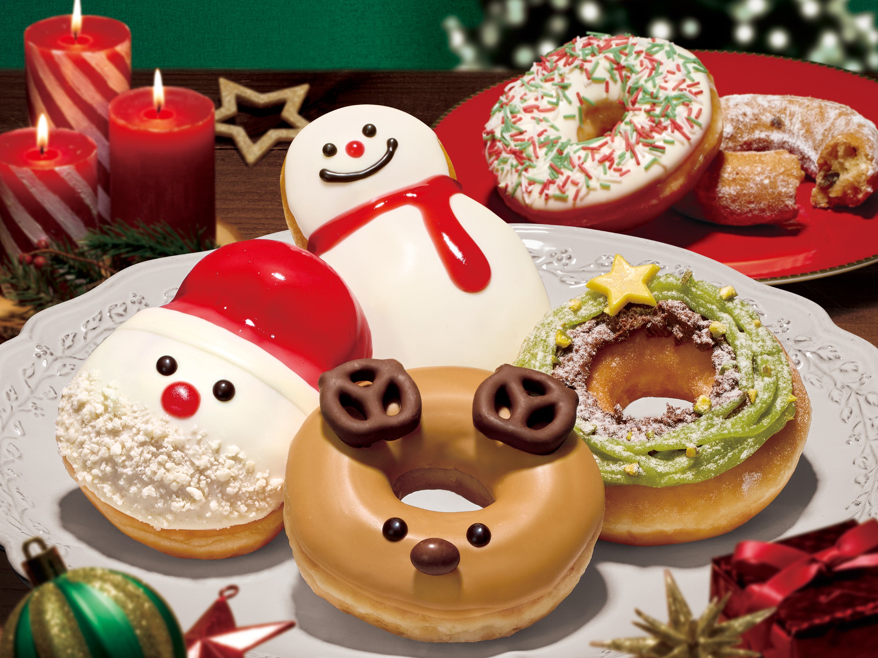 サンタはショートケーキ、リースはモンブラン。クリスピー・クリーム・ドーナツの冬