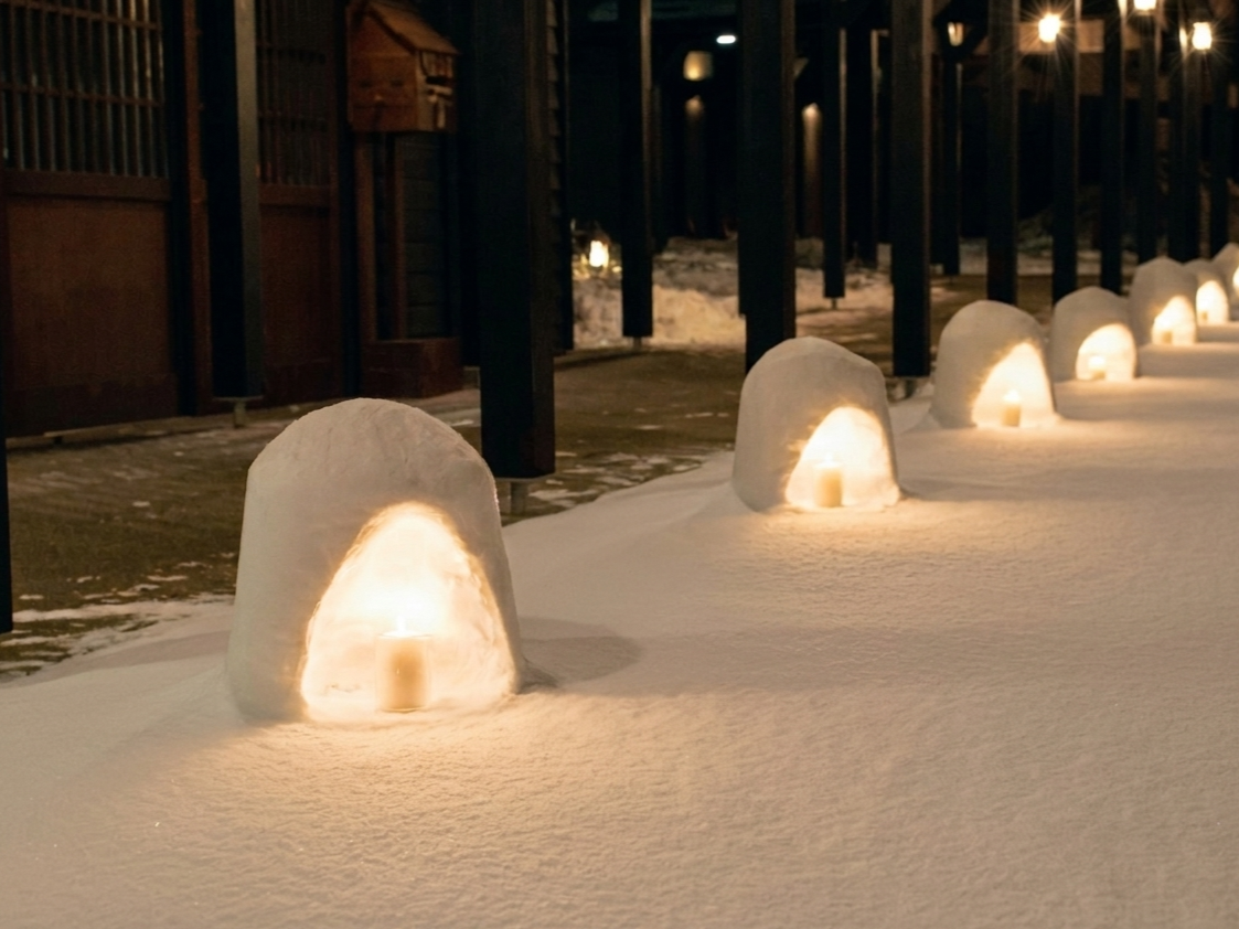 かまくら雪灯篭