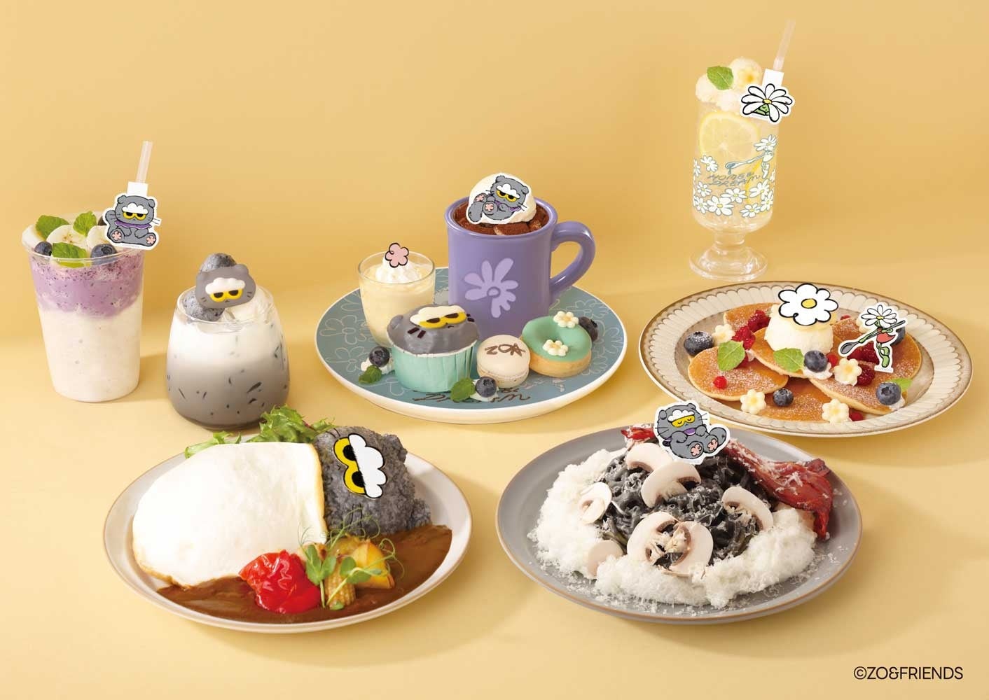 ZO&FRIENDS初の期間限定カフェ、渋谷・心斎橋・名古屋のPARCOを巡回