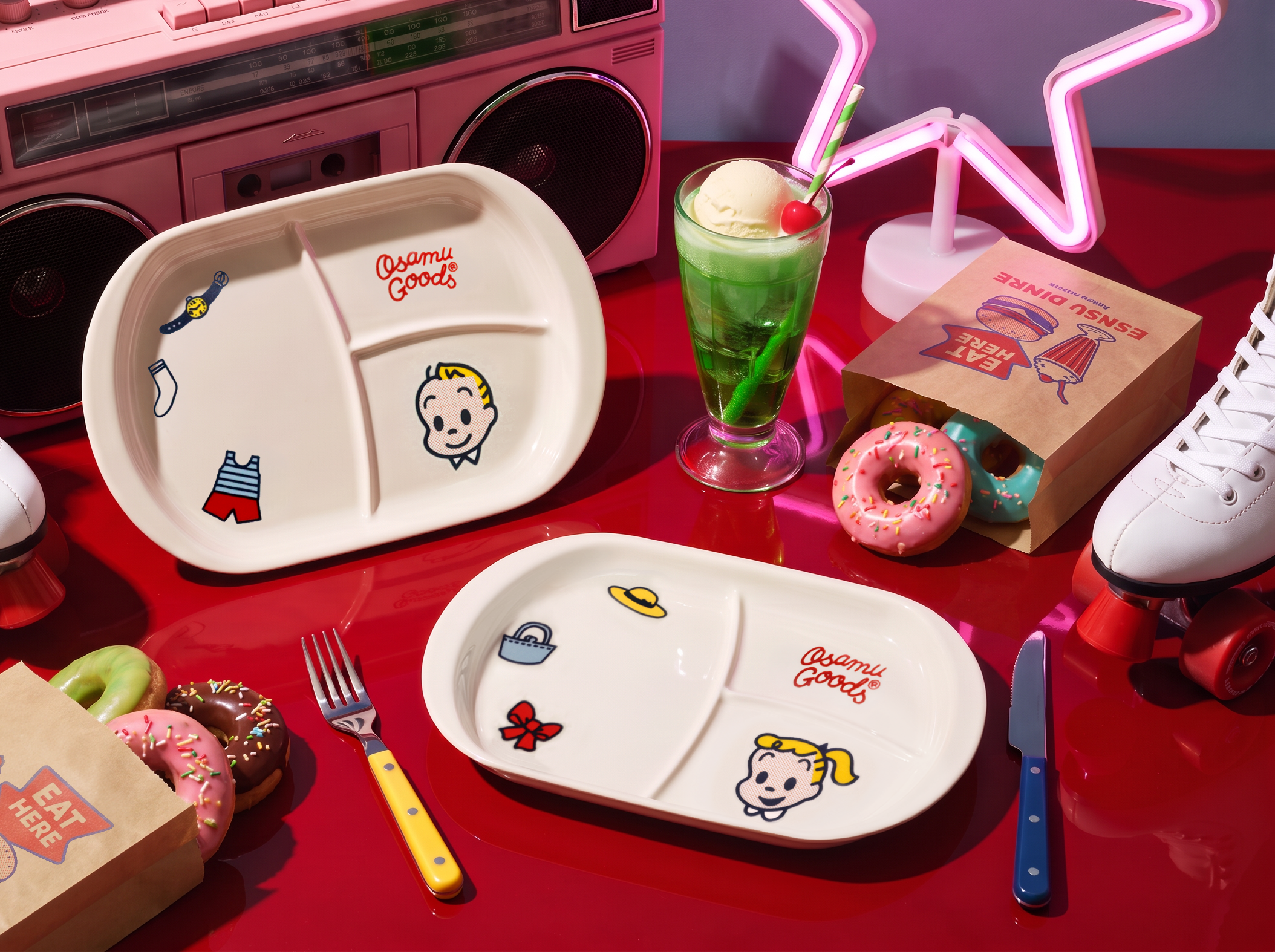 OSAMU GOODS × HASAMIの新作は、3つ仕切りのランチプレート