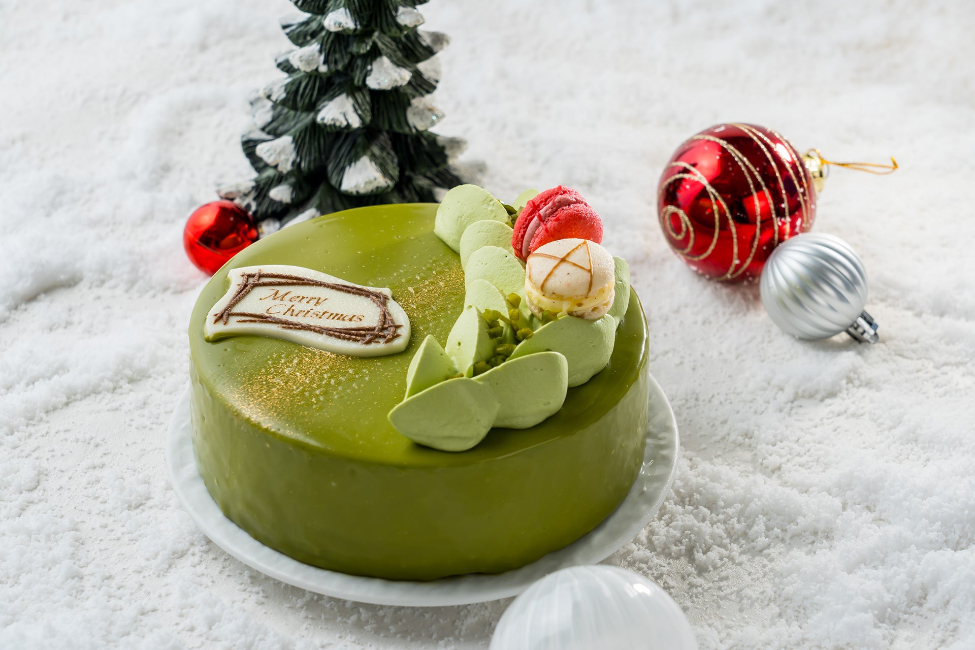 京はやしやの2026年クリスマスケーキ「抹茶ノエル」、晴海にはほうじ茶の新作も