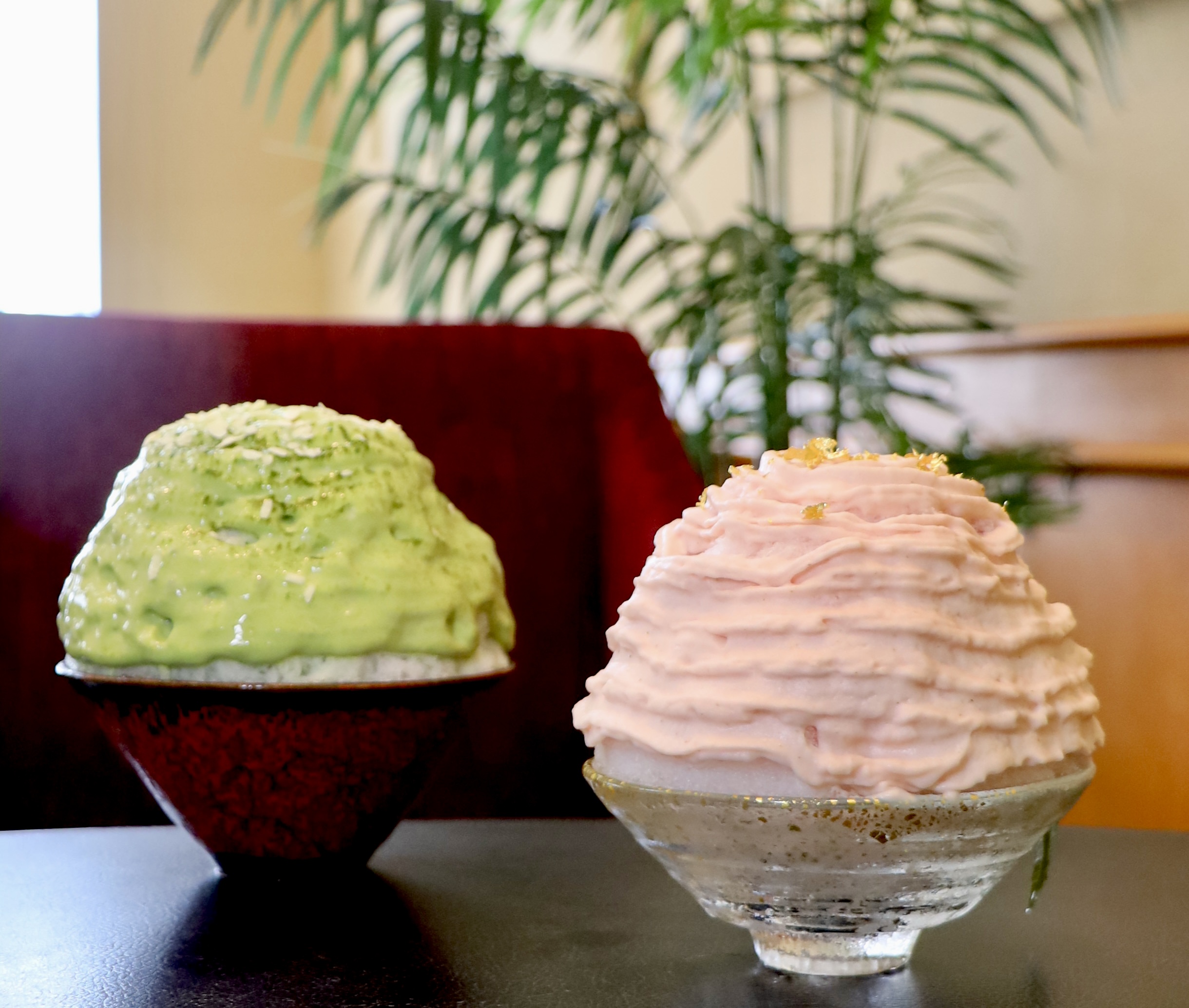 【奈良】ホテル日航奈良の限定かき氷「抹茶ラテホワイトチョコ氷」抹茶ラテとオレンジの美味しい組み合わせ